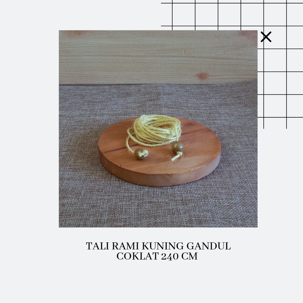 Jual Tali Rami Kuning Gandul Coklat 240 cm | Shopee Indonesia