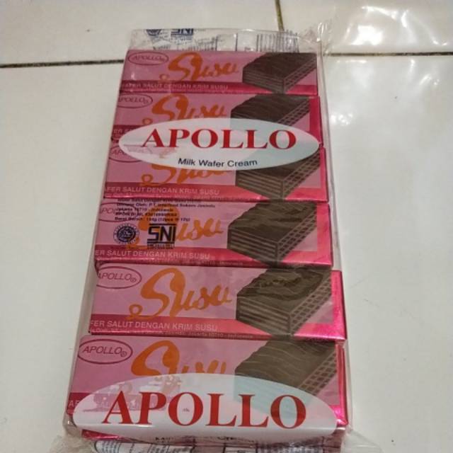 Jual Apollo Wafer Susu dan Cokelat/ biscuit coklat/ biscuit susu ...
