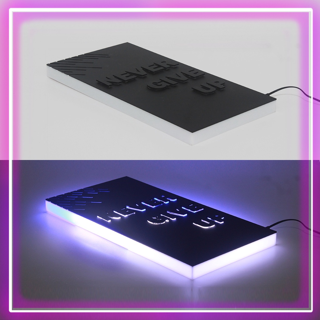 Jual Slim Sign Box LED Backlight Gradasi 2 Warna Model Timbul | Shopee ...