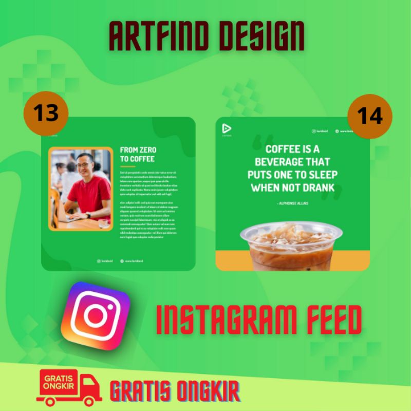 Jasa desain Post Konten Feed IG Instagram Satuan Murah Kekinian Part 12