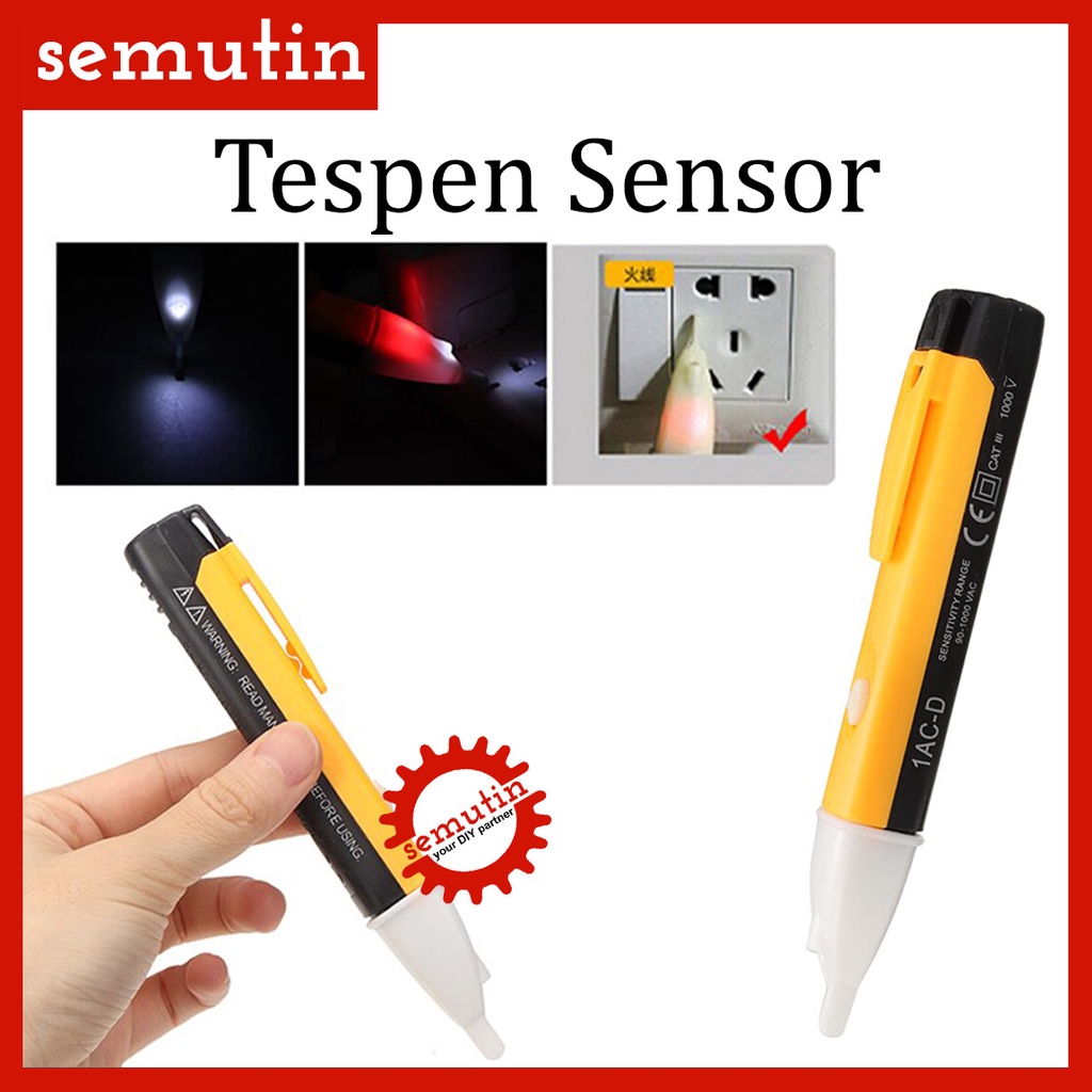 Jual Tespen Sensor / Test Pen Deteksi Tegangan Listrik / Voltase Tester ...