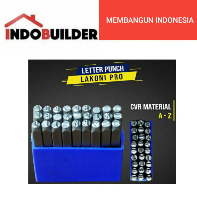 Jual LAKONI PRO LETTER PUNCH 8 MM ISI 27 PCS / STEMPEL BESI HURUF ...