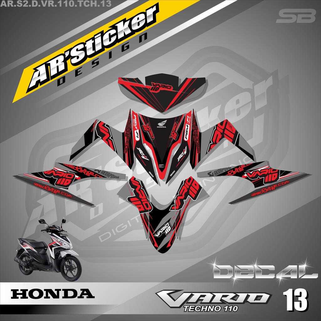 Jual Decal Stiker Fullbody Vario Techno Karbu Sticker