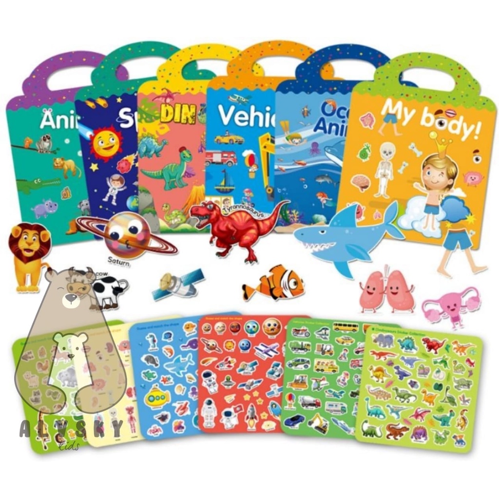 Jual BUKU STIKER ANAK / REUSEABLE STICKER / STICKER ACTIVITY BOOK ...