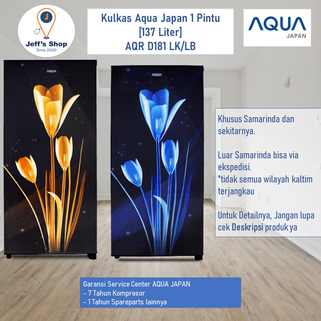 Jual Kulkas Aqua Japan 1 Pintu [137 Liter] AQR D181 LK/LB | Shopee ...