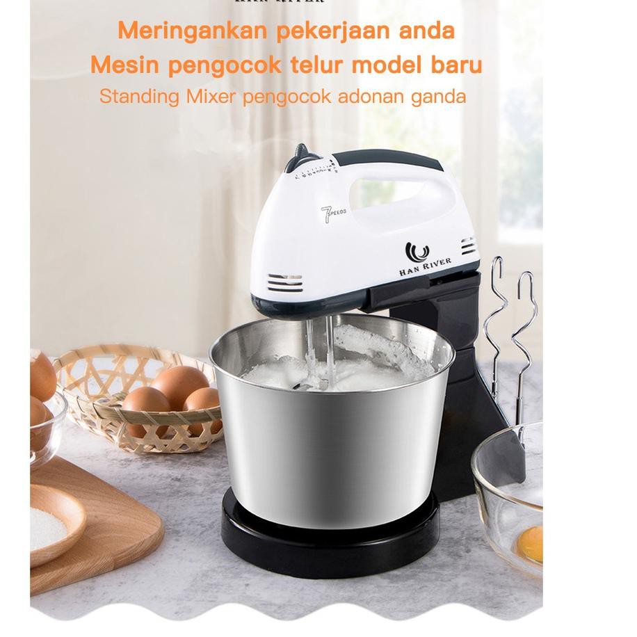 Jual OEM HAN RIVER stand mixer , Aduk adonan, Mixer Handheld Putih