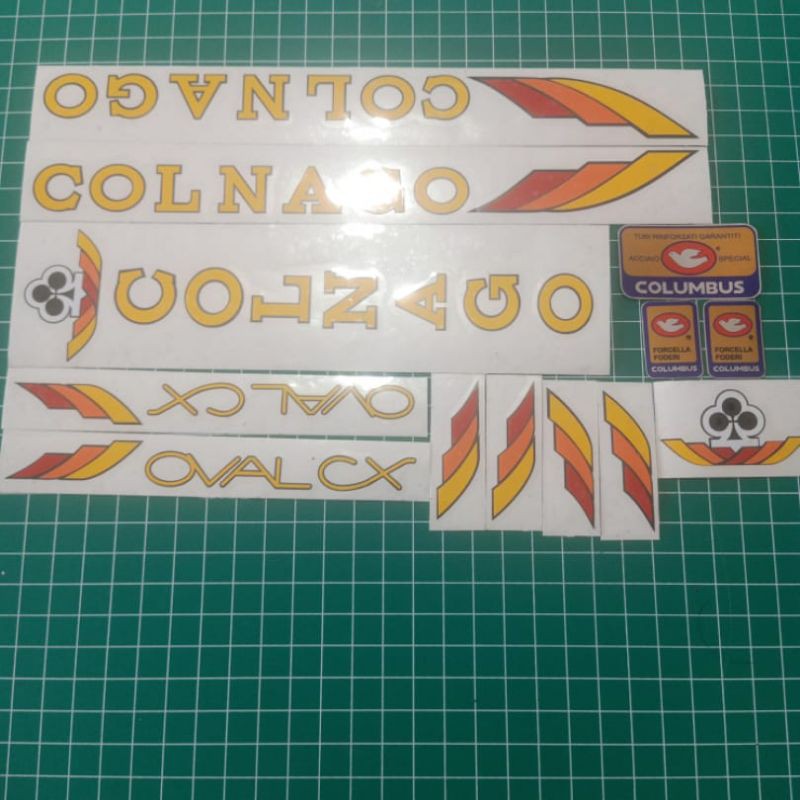 Set D'autocollants Colnago Oval CX – Décalcomanies Vélo Authentiques, Neuves