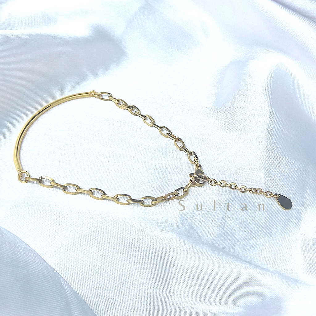 Jual SULTAN BARCELET GELANG TANGAN WANITA PADUAN RANTAI TITANIUM DENGAN ...