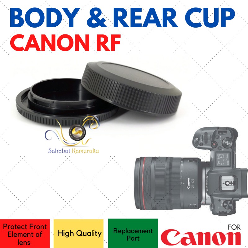 Jual Body Rear Canon RF Mount Rear Lens & Camera Body Cap Canon EOS-R ...