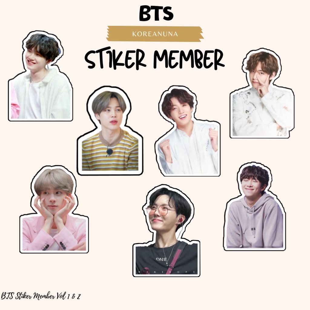 Jual Stiker Kpop Bts Member Lucu Chibi Tinytan Kartun Aesthetic Sticker ...