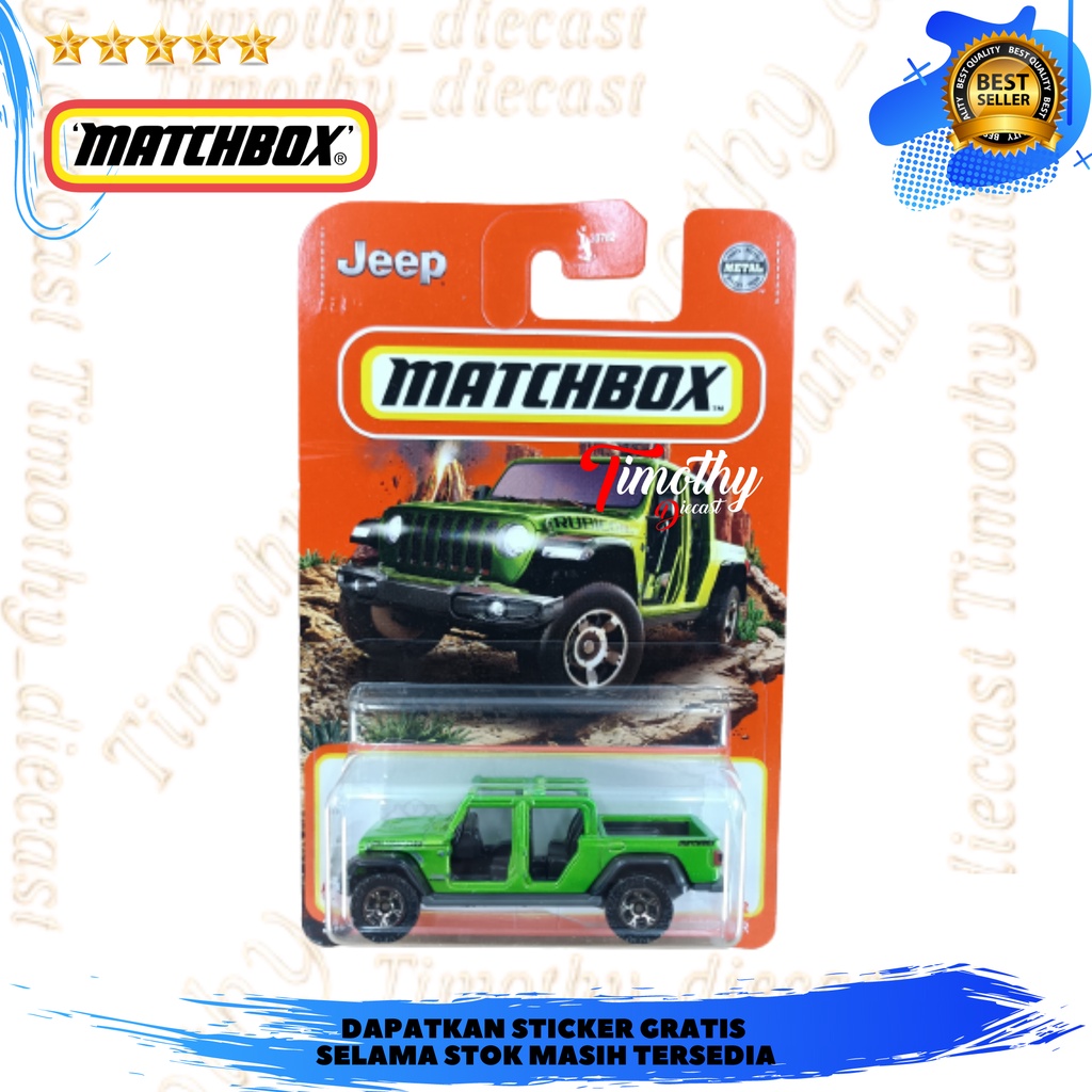 Matchbox 2017 Jeep Gladiator Die-Cast Toy Car – Green, 1:64 Scale (92/125) - View #7