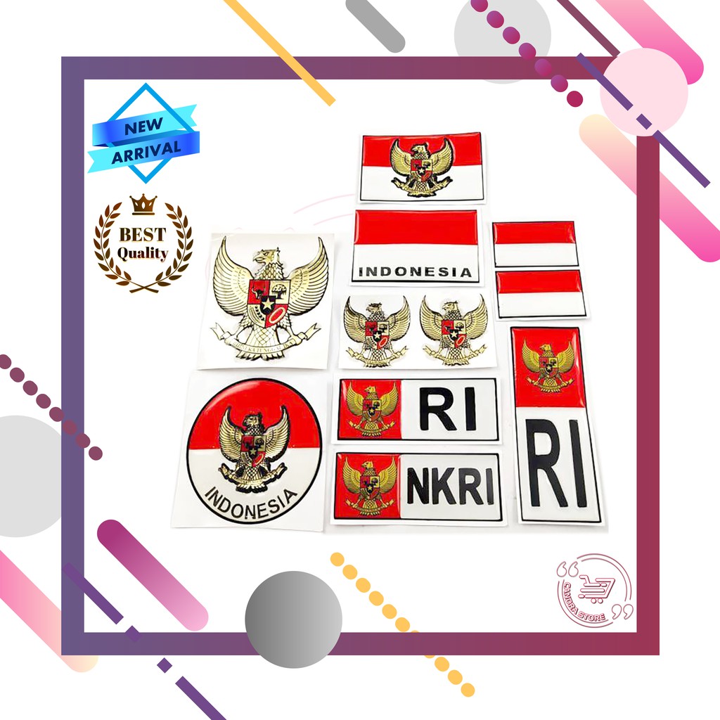 Jual Stiker Timbul Bendera Indonesia Stiker RI Garuda NKRI Stiker Motor ...