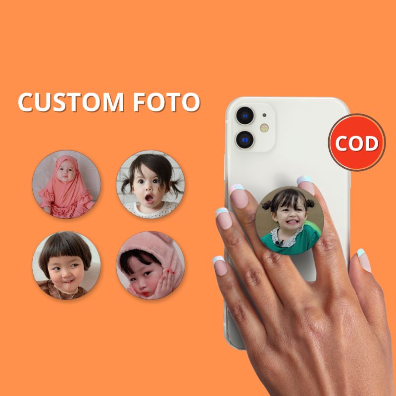 Jual Pop socket Custom Foto Sendiri Lucu Popsocket Popsoket Griptok ...