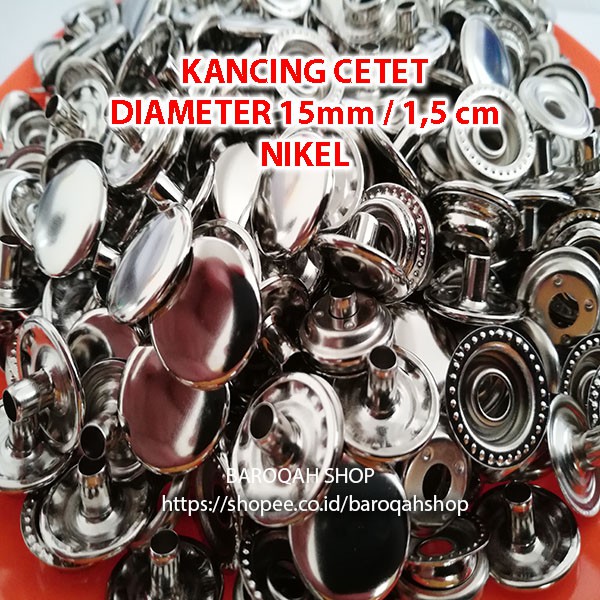 Jual Kancing Cetet Jepret Snap Button Besi diamater 15mm 7050 Lusinan ...