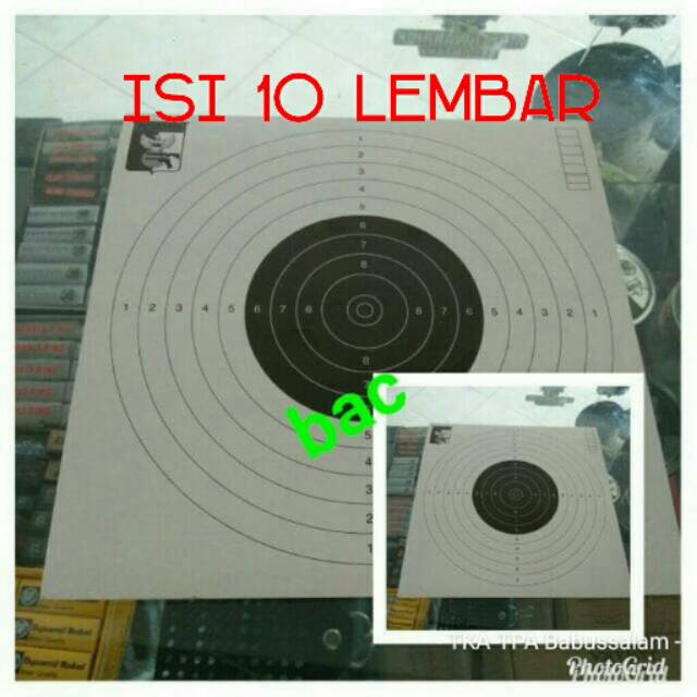 Jual kertas Target 17x17 cm Isi 10 lembar Untuk Plat target 17x17 cm ...