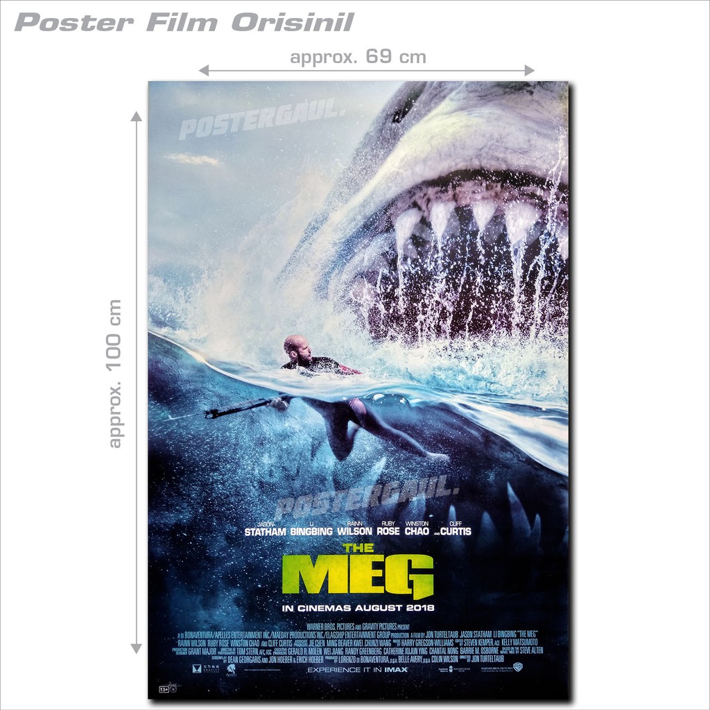 Jual Poster Film THE MEG - original Indonesian one sheet 69 x 100 cm ...
