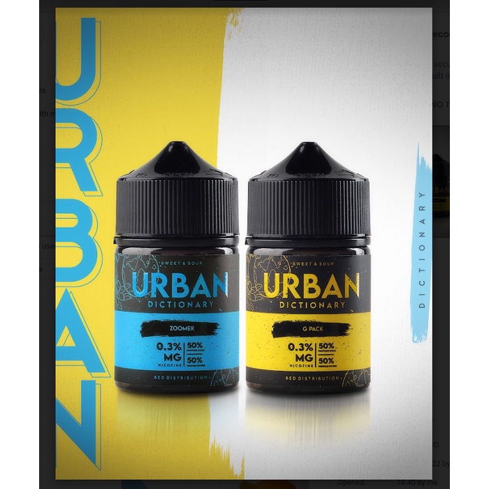 Jual [GRAB IT NOW!!!] URBAN DICTIONARY NEW LOOKS 60ML FREEBASE LIQUID