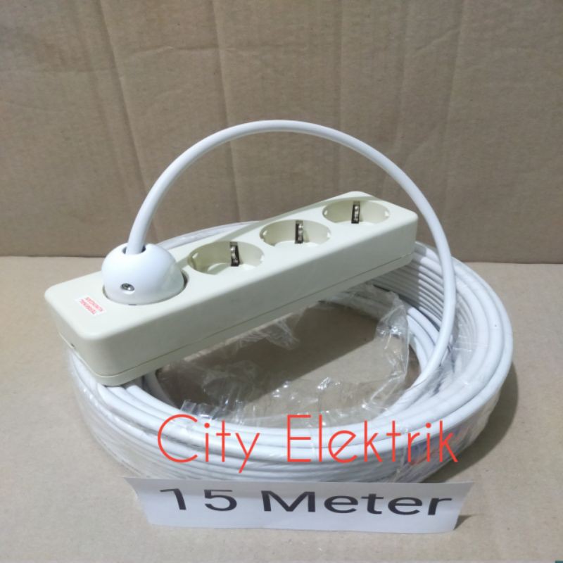 Jual Stop Kontak Jadi Rakitan Kabel 15 Meter + Terminal Uticon 4 Lubang ...