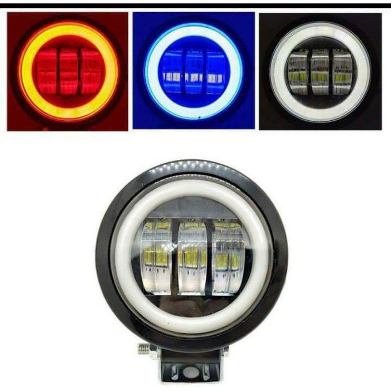 Jual LAMPU TEMBAK SOROT LED DAYMAKER MINI HD 3 MATA LED ANGEL EYE MOBIL ...