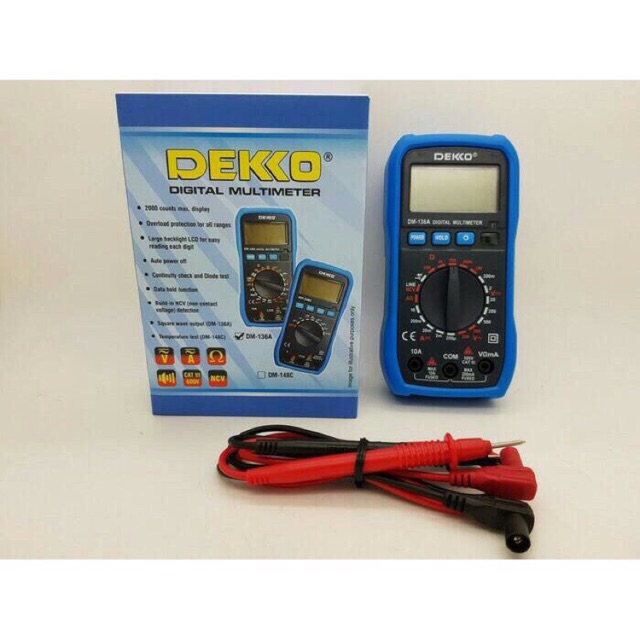 Jual DEKKO DM-136A DIGITAL MULTIMETER MULTITESTER | Shopee Indonesia