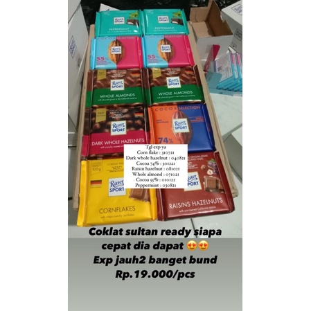 Jual PROMO coklat riter sport 100gr exp long (1thn nan) | Shopee Indonesia