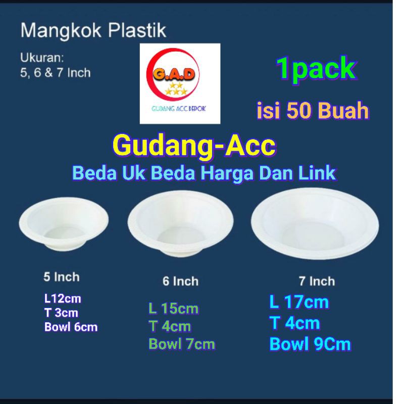 Jual Mangkok Cup Wadah Plastik Putih Susu Bulat Ukuran Kecil M5 Small