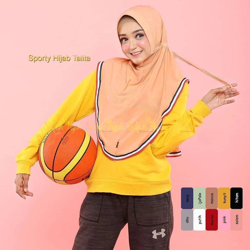 Jual Sporty Hijab Kerut Talisa Hijab Kekinian Hijab Modern Sporty