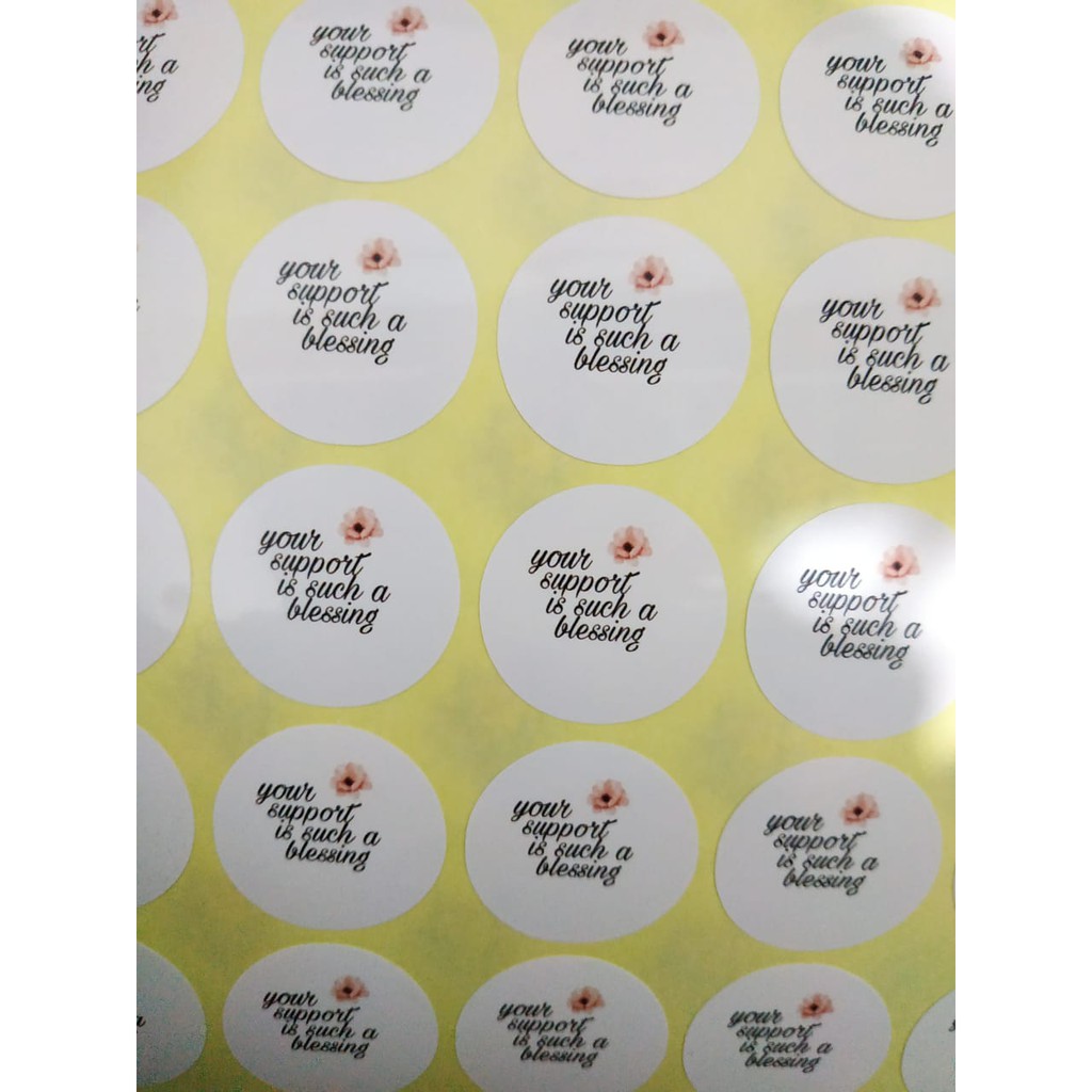 Jual (1 HARI JADI) CETAK STICKER PACKAGING BULAT ATAU PERSEGI STICKER ...