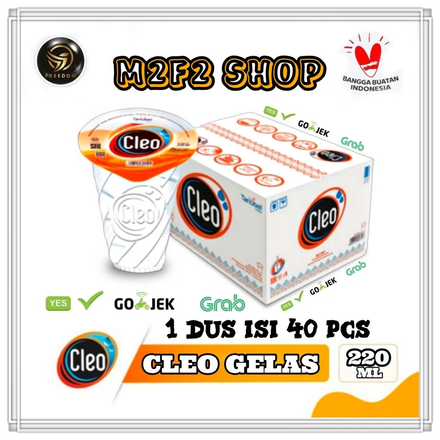 Jual Air Mineral Cleo Gelas 220 Ml Kemasan Karton Khusus Bluebirdgojekgrab Shopee Indonesia 9692