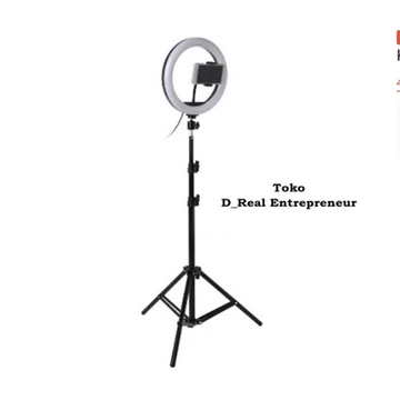 Ring Light Make Up Stand Tripod Lampu Selfie Vlog 26cm LED Dreal Entrepreneur