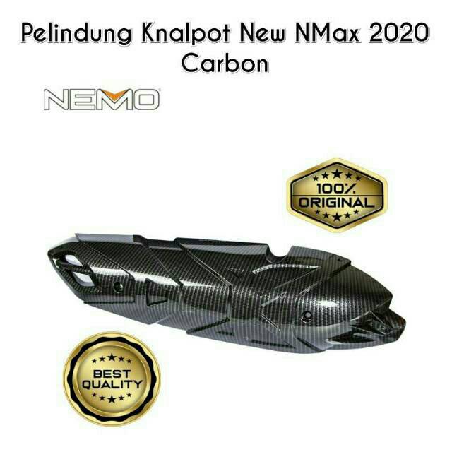 Jual cover carbon nmax new 2020 tutup knalpot nmax new carbon nemo/akai