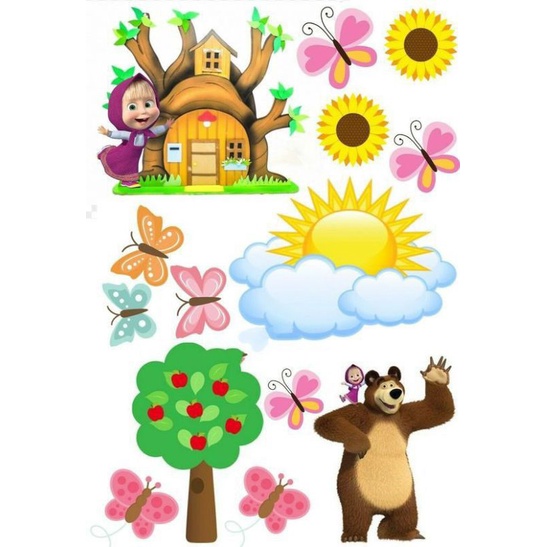 Jual Topper Marsha & the bear/ hiasan kue ulang tahun Marsha | Shopee ...
