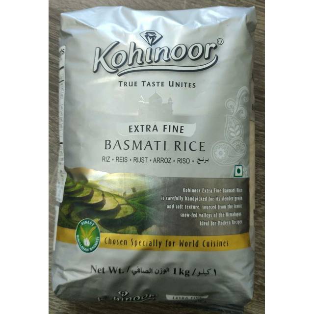 Jual Kohinoor Silver Extra Fine Basmati rice 1kg Shopee Indonesia