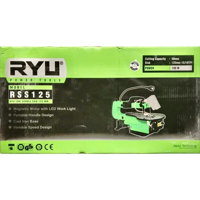 Jual Mesin Scroll Saw Ryu Tekiro / Mesin Gergaji Meja Ukir Kayu RSS125 ...
