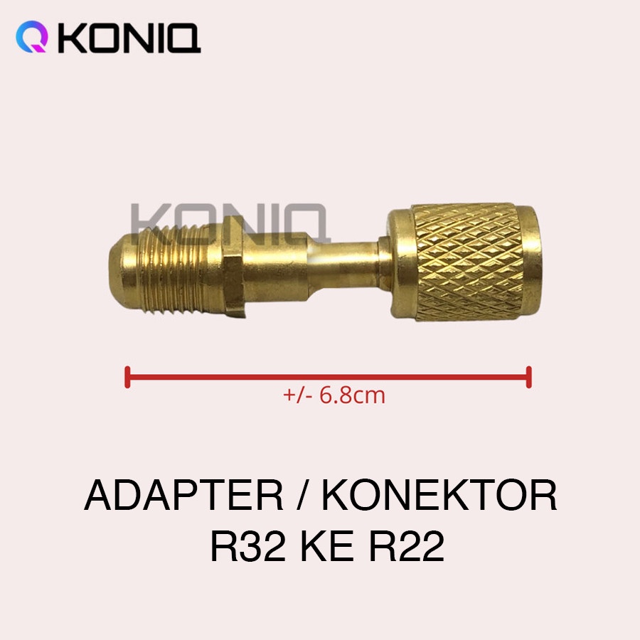 Jual ADAPTER NEPEL / SAMBUNGAN KONEKTOR CONNECTOR FREON R32 KE R22 ...