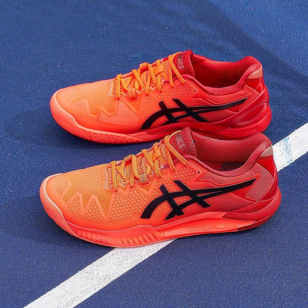 Sepatu Tennis Tenis Asics Gel Resolution 8 Tokyo Sunrise Red Women Original