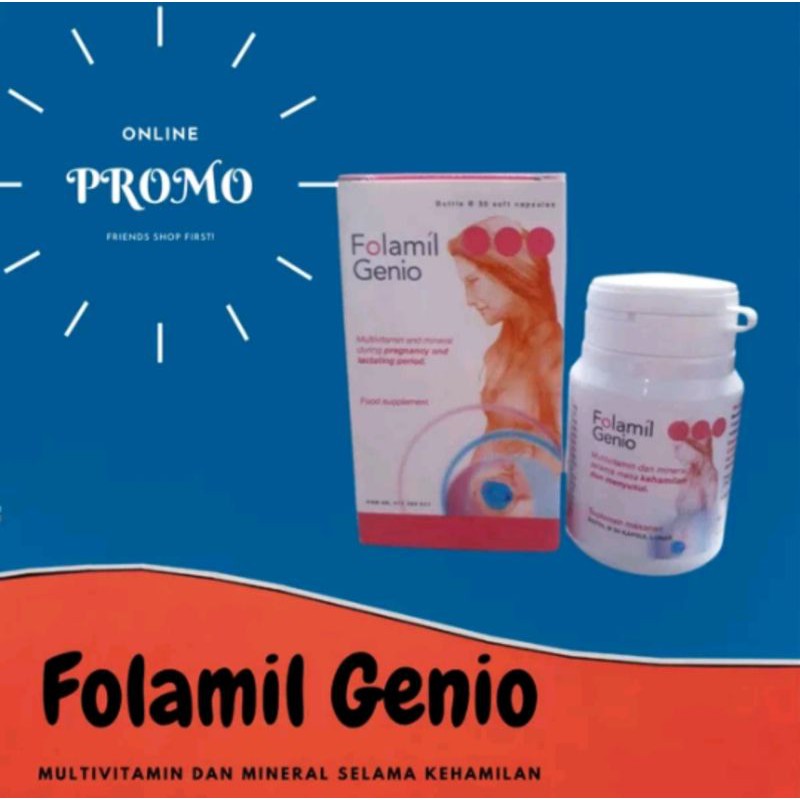 Jual FOLAMIL GENIO Vitamin Ibu Hamil Dan Menyusui Isi 30 Kapsul ...