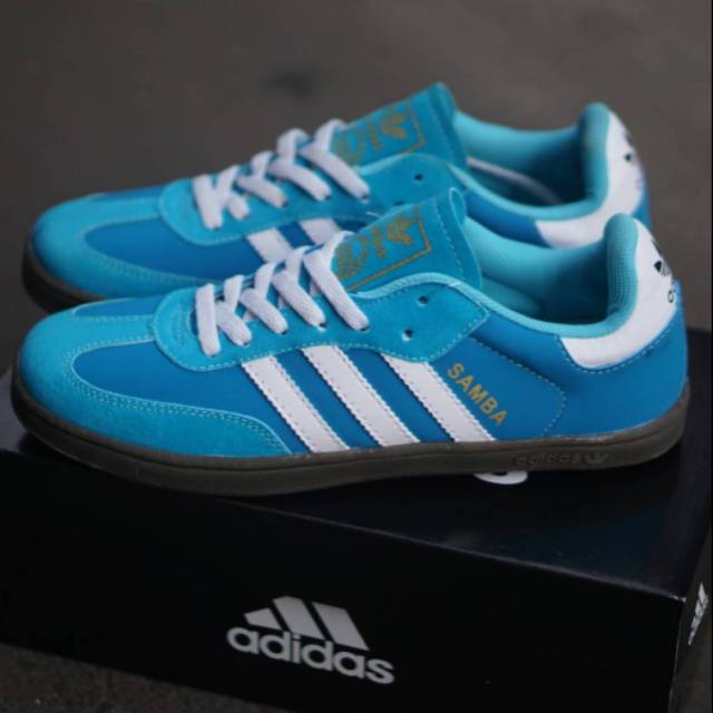 adidas samba blue white