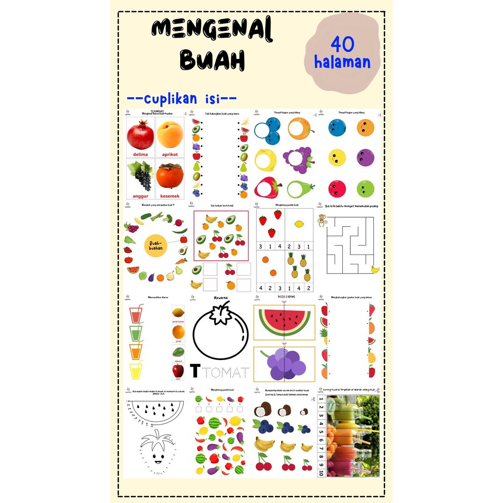 Jual WORKSHEET ANAK 2 3 4 5 6 Tahun Lembar Kerja ANGKA MATEMATIKA ...