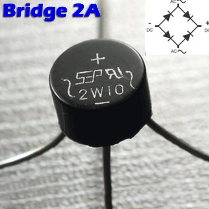 Jual New Dioda Jembatan 2A 1000V Bridge Rectifier 2W10 Diode 2 A Ayo ...