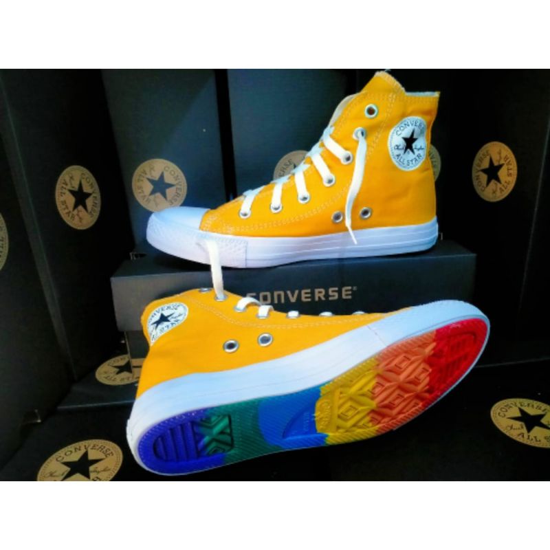 Jual SEPATU CONVERSE WANITA FULL YELLOW/KUNING POLOS LAW RAINBOW ...