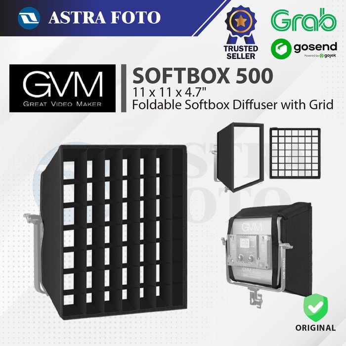 Jual GVM SOFTBOX 500 Foldable Softbox Diffuser with Grid Beehive ...