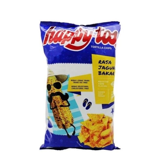 Jual Happy tos Corn Chips hijau/Cheese/Jagung Bakar | Shopee Indonesia