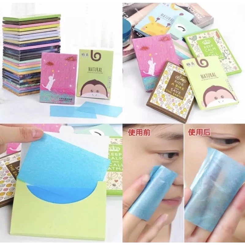 Kertas Penyerap Minyak Berlebih Di Wajah Kertas Linen Tissue Isi 50Pcs | AutoStock