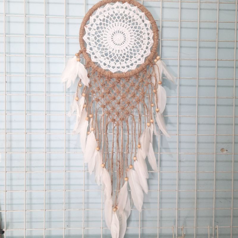 Jual dream catcher bali dream catcher makaram bulu diameter 22cm
