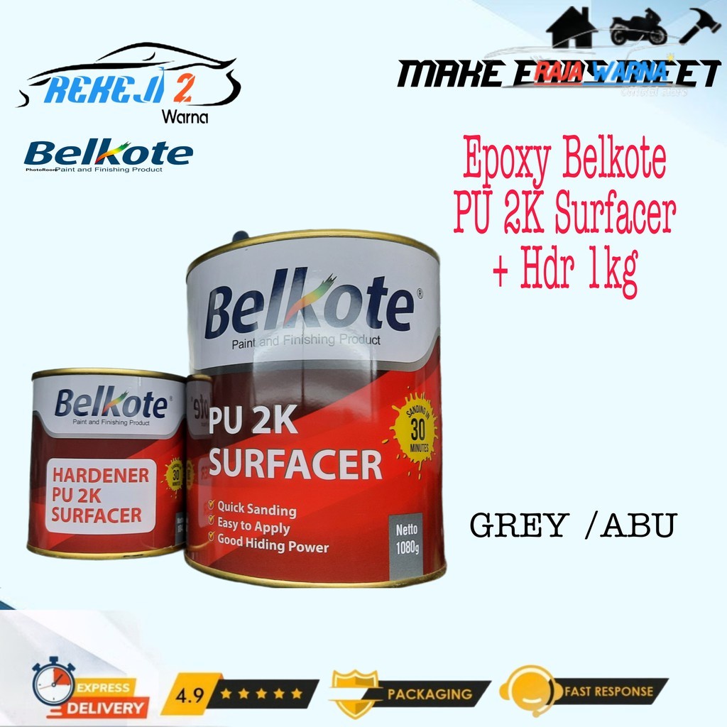 Jual Epoxy Belkote Dasaran Cat Cepat Kering Menit Gosok Primer Pu