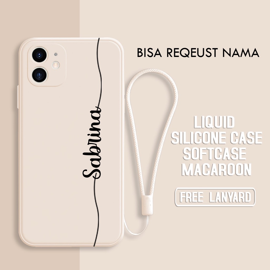 Jual Softcase Macaron Motif Free Tali Sling Lanyard Bisa Request Nama