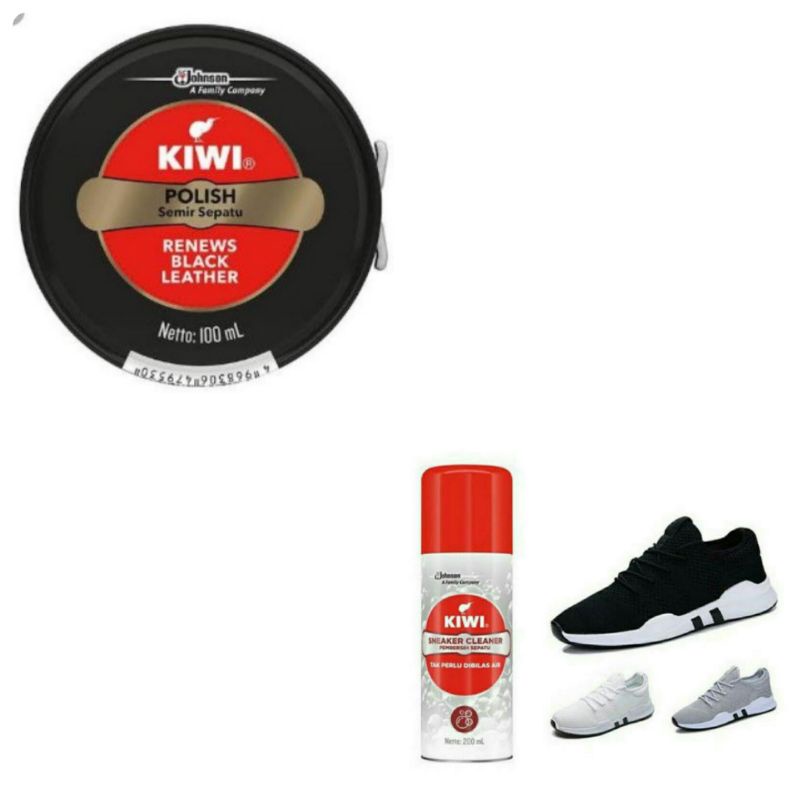 Jual Kiwi Sneaker Cleaner Pembersih Sepatu 200ml Kiwi Polish Renews Black  100Ml