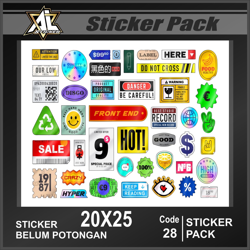 Jual SP28 Sticker Pack Racing Lembaran Sticker Variasi Motor Sticker ...