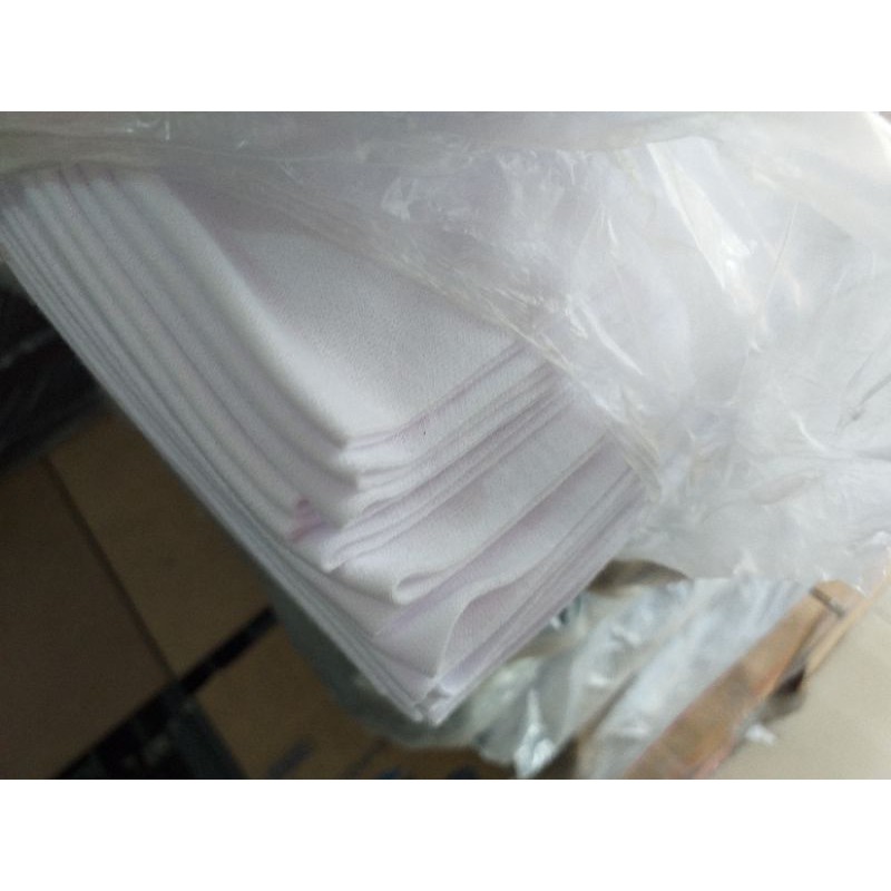 Jual Jual Kain PE (Polyester) 40DK (Double Knit) Putih | Shopee Indonesia